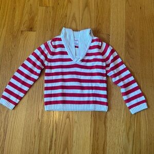 Gymboree red and white striped sweater, size kids 6